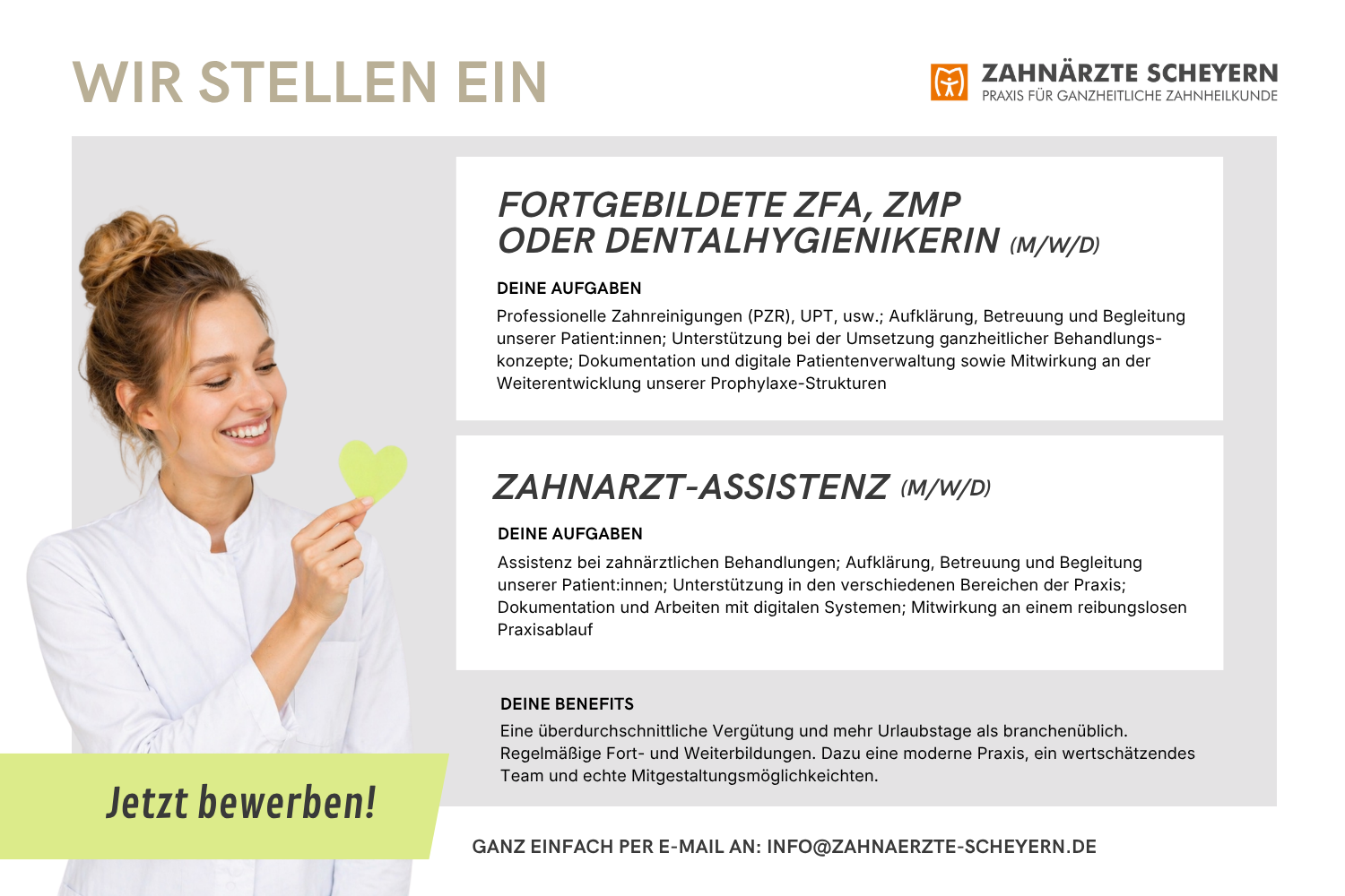 Wir stellen ein